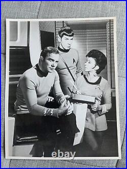 16 black and white Star Trek publicity photographs, mostly the original series