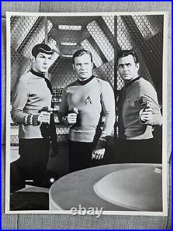 16 black and white Star Trek publicity photographs, mostly the original series