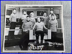 16 black and white Star Trek publicity photographs, mostly the original series