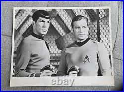 16 black and white Star Trek publicity photographs, mostly the original series