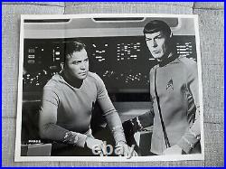 16 black and white Star Trek publicity photographs, mostly the original series