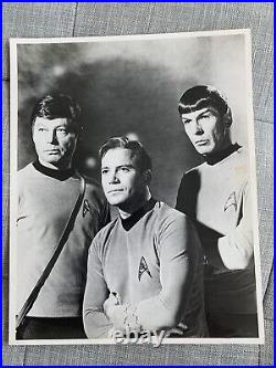 16 black and white Star Trek publicity photographs, mostly the original series