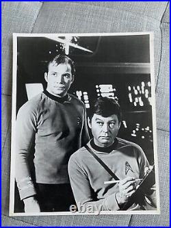 16 black and white Star Trek publicity photographs, mostly the original series