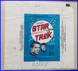 1967 Leaf Gum Co. Original Authentic Star Trek Wax Pack Wrapper Ultra Rare