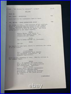 1967 Original Series STAR TREK Script Who Mourns For Adonais Blue Ink 128 1967 Original Series STAR TREK Script Who Mourns For Adonais Blue Ink 128