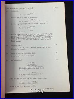 1967 Original Series STAR TREK Script Who Mourns For Adonais Blue Ink 128 1967 Original Series STAR TREK Script Who Mourns For Adonais Blue Ink 128
