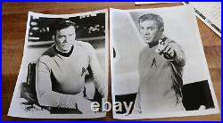 1967 William Shatner & Leonard Nimoy Original Series Signed W-4 Photos Star Trek