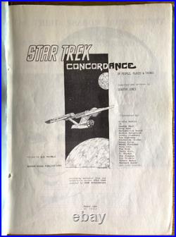 1973 GEORGE TAKEI AUTOGRAPHED STAR TREK CONCORDANCE sci-fi television show book