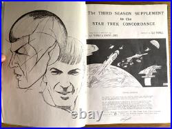 1973 GEORGE TAKEI AUTOGRAPHED STAR TREK CONCORDANCE sci-fi television show book