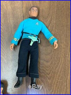 1974 Mego Star Trek Lot Of 5 Dr. McCoy Kirk Spock Uhura Klingon Nice Original