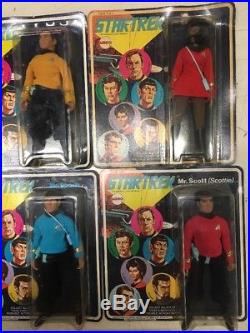1974 Original Mego Star Trek Full Crew Moc Factory Sealed Kirk, Spock, McKoy Etc