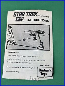 1976 BURBANK / STAR TREK Enterprise CSF Controlled Space Flight in Origin Box