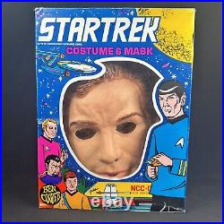 1976 Ben Cooper Star Trek Capt. Kirk Halloween Mask and Costume Medium 8-10 MIB