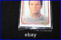 1979 Autographed Star Trek William Shatner Trading Card # 10 James T Kirk COA