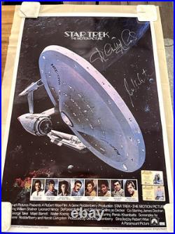 1979 Star Trek Movie Poster William Shatner & Nichelle Nichols Autographed