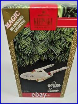1991 Hallmark Star Trek U. S. S. Starship Enterprise Magic Lighted Blink Ornament