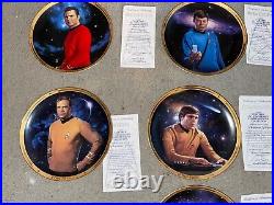 1991 Hamilton Collection Star Trek Original Series 7pc. Crew Plate Set-Mint