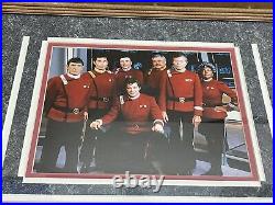 1991 Star Trek 25th Anniversary Framed Original Crew Photo & 10 Pins RARE
