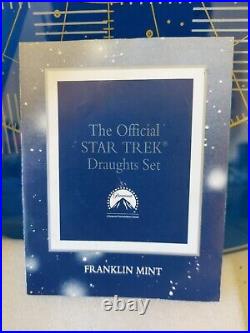 1993 Franklin Mint 24k Plated Gold & Silver Star Trek Checkers Set Draughts cert