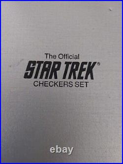 1993 Franklin Mint 24k Plated Gold & Silver Star Trek Checkers Set Draughts cert