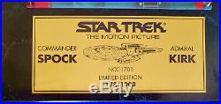 1993 SPOCK KIRK STAR TREK AUTOGRAPHED PLAQUE with COA Limited Ed. NIMOY SHATNER