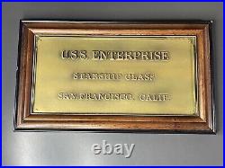 1997 Franklin Mint Star Trek U. S. S. Enterprise Starship Class NCC-1701 Plaque
