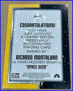 1997 Skybox Star Trek The Original Series Autograph A17 Ricardo Montalban Auto