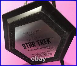 1997 Star Trek Franklin Mint Pewter Spock Science Officer 10 Portrait Sculpture