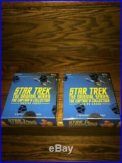 2 Rittenhouse Star Trek TOS The Original Series Captains Collection Card Boxes