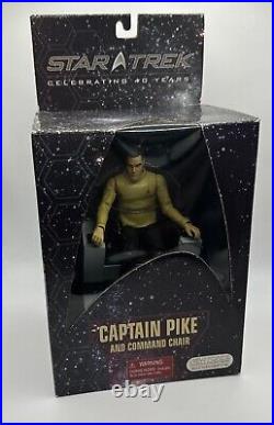 2006 Star Trek Captain Pike and Command Chair New Force Figure Toy Art Asylum