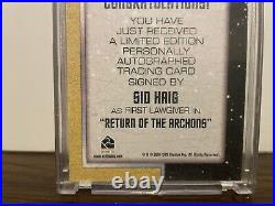 2008 Star Trek The Original Series 40th Anniversary Sid Haig Auto Autograph A173
