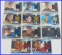 2009 Star Trek Movie Costume Card Set CC1-CC11 Kirk Spock Uhura McCoy Chekov