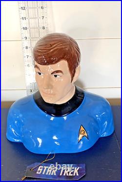 2013 Original Star Trek Dr McCoy Bones Cookie Jar Westland Giftware Box Tag Rare