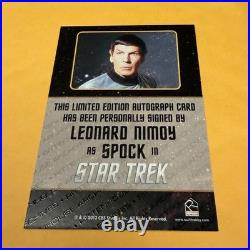2013 STAR TREK The Original Series Autograph Leonard Nimoy Spock Auto