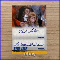 2013 Star Trek TOS Heroes & Villains LESLIE & LISABETH SHATNER Autograph DA5