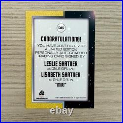 2013 Star Trek TOS Heroes & Villains LESLIE & LISABETH SHATNER Autograph DA5