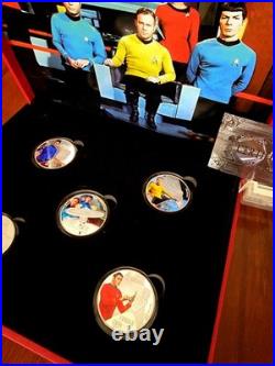 2014.999 Fine Silver Plated- Star Trek Original Series Collector Set-With Cert