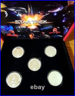 2014.999 Fine Silver Plated- Star Trek Original Series Collector Set-With Cert
