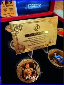2015 24K Gold Plated Star Trek Original Series Collector Set. VERY RARE