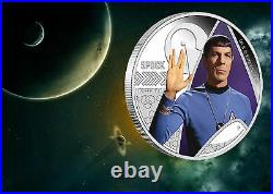 2015 P Star Trek Spock 1oz. 999 Silver Proof Coin In Original Mint Packaging UNC