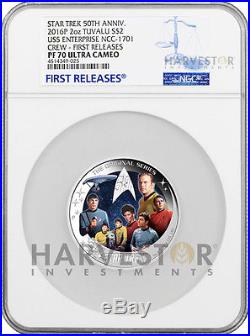 2016 Star Trek Original Series 2 Oz. Silver The Crew Ngc Pf70 First Releases