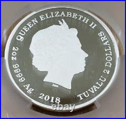 2018 Tuvalu 2 oz Star Trek The Original Series Silver Proof Coin PCGS PF70DCAM