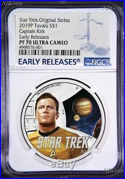 2019 Star Trek The Original Series Kirk Proof $1 1oz Silver COIN NGC PF 70 ER