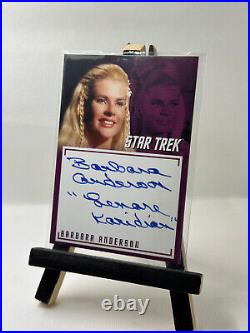 2021 Rittenhouse STAR TREK Autograph ON CARD Barbara Anderson