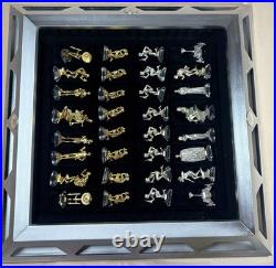 25th Anniversary Star Trek Gold & Silver Chess Set by Franklin Mint