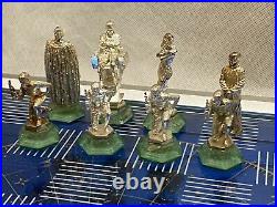 25th Anniversary Star Trek Gold & Silver Chess Set with Piece Cards (18 pieces)