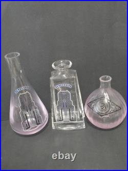(3) Authentic STAR TREK Screen Used Prop Alien Bar Bottles Decanters