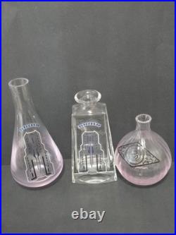 (3) Authentic STAR TREK Screen Used Prop Alien Bar Bottles Decanters