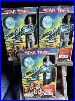 3x's Vintage Star Trek Pedigree Toys Kirk, Spock and Dekker Unit MIB Mego