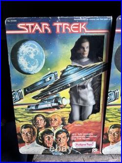 3x's Vintage Star Trek Pedigree Toys Kirk, Spock and Dekker Unit MIB Mego